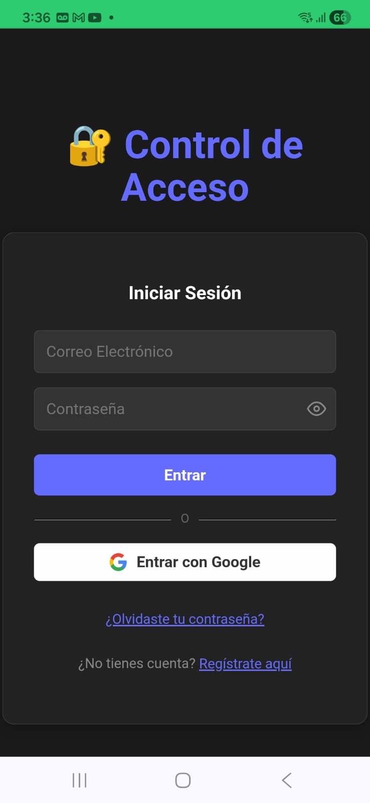 Pantalla de login de CCTGATE